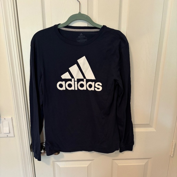 Adidas navy blue long sleeve medium t-shirt - Picture 1 of 10